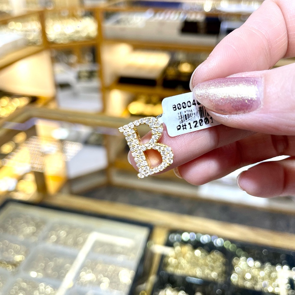 Small solid 14K gold & diamonds Initials ✨